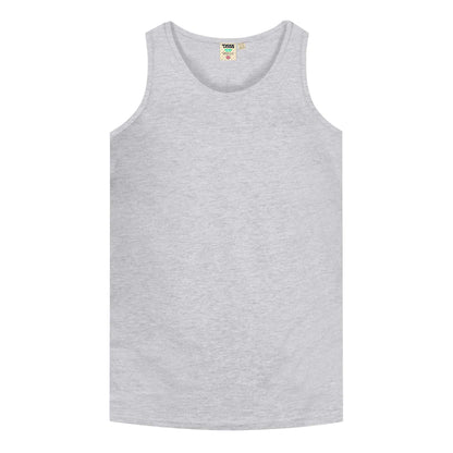Grey Melange - Front - Duke Mens D555 Fabio Kingsize Tank Top