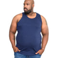 Navy - Side - Duke Mens D555 Fabio Kingsize Tank Top
