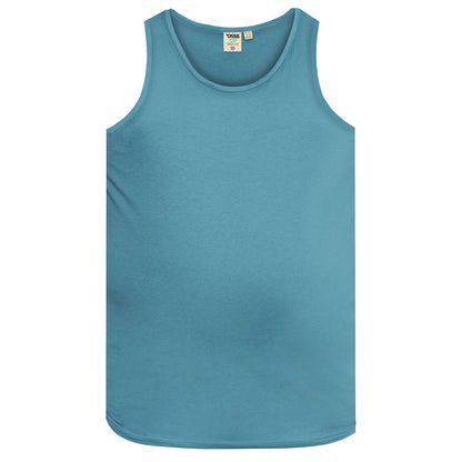 Teal - Front - Duke Mens D555 Fabio 2 Kingsize Tank Top
