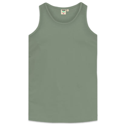 Khaki - Front - Duke Mens D555 Fabio 2 Kingsize Tank Top