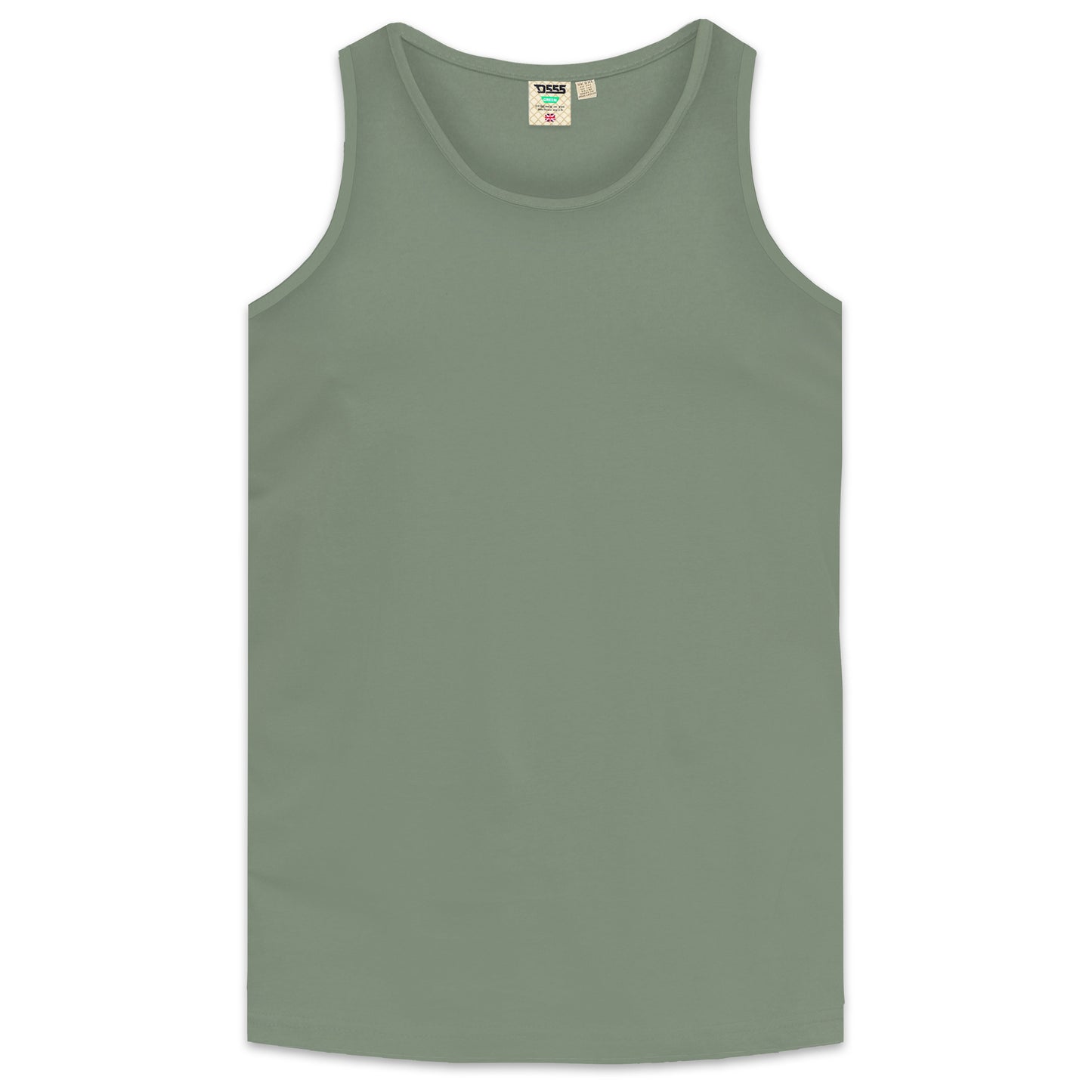 Khaki - Front - Duke Mens D555 Fabio 2 Kingsize Tank Top