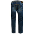 Dark Blue Stonewash - Back - D555 Mens Ambrose Slim Fit Stretch Jeans