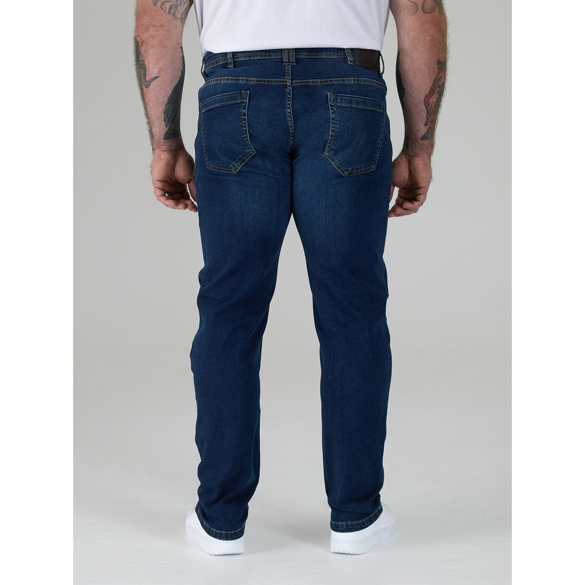 Vintage Blue - Lifestyle - Duke Mens D555 Ambrose Stretch Tapered Slim Jeans