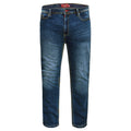Vintage Blue - Front - Duke Mens D555 Ambrose Stretch Tapered Slim Jeans
