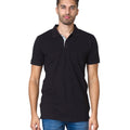 Black - Front - D555 Mens Grant Chest Pocket Pique Polo Shirt