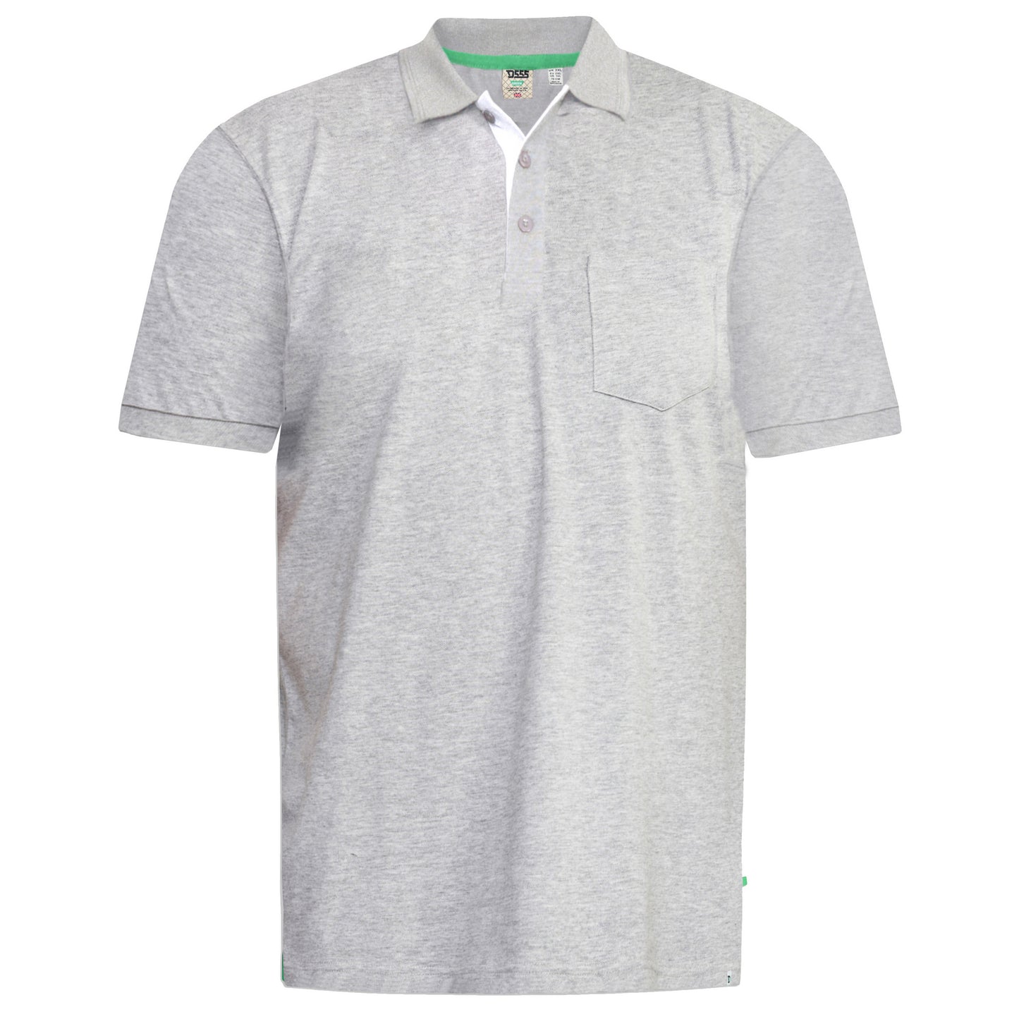 Grey Melange - Front - Duke Mens Grant Polo Shirt
