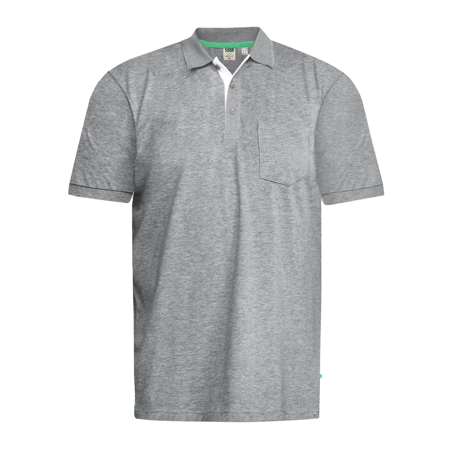 Grey Melange - Front - Duke Mens Grant Polo Shirt