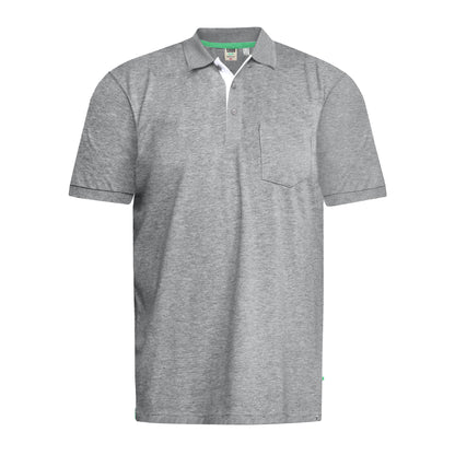 Grey Melange - Front - Duke Mens Grant Polo Shirt