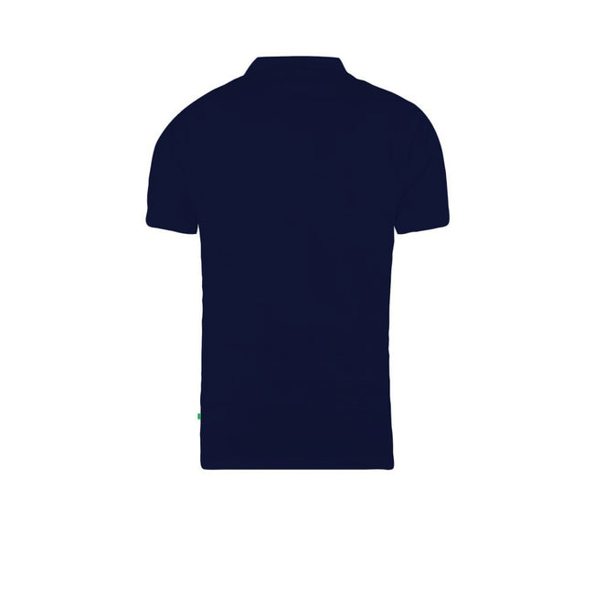Navy - Back - Duke Mens Grant Chest Pocket Pique Polo Shirt