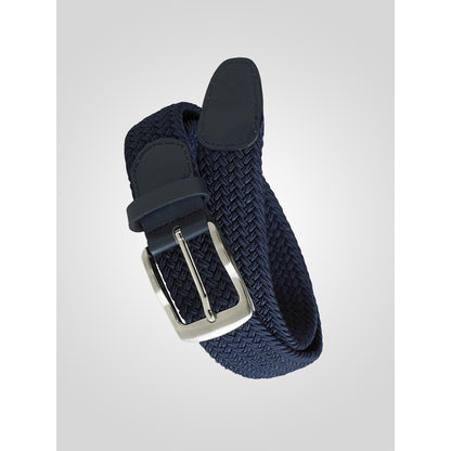 Navy - Back - D555 Mens Dani Stretch Braided Belt