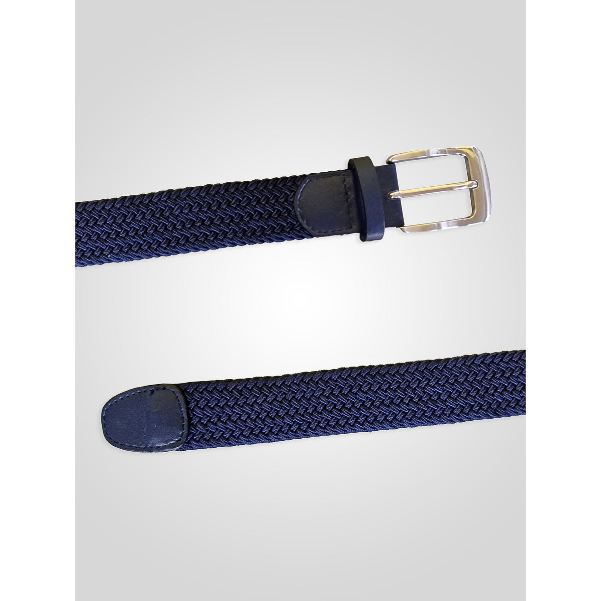 Navy - Side - D555 Mens Dani Stretch Braided Belt