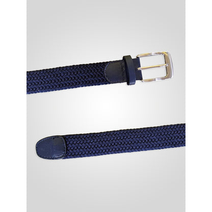 Navy - Side - D555 Mens Dani Stretch Braided Belt