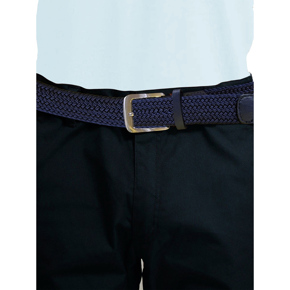 Navy - Lifestyle - D555 Mens Dani Stretch Braided Belt