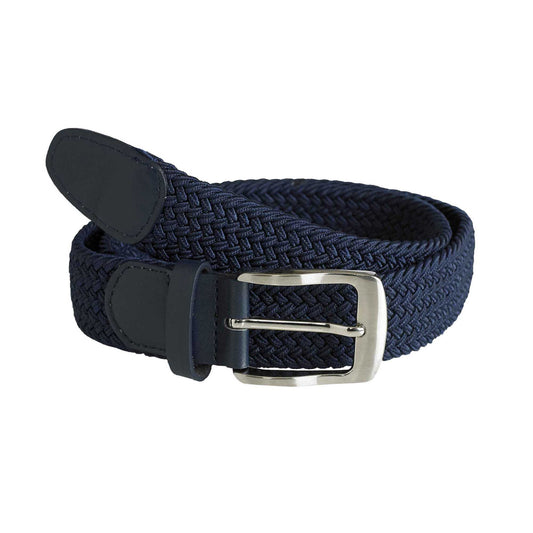 Navy - Front - D555 Mens Dani Stretch Braided Belt