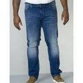 Dark Blue - Back - Duke Mens Ambrose King Size Tapered Fit Stretch Jeans