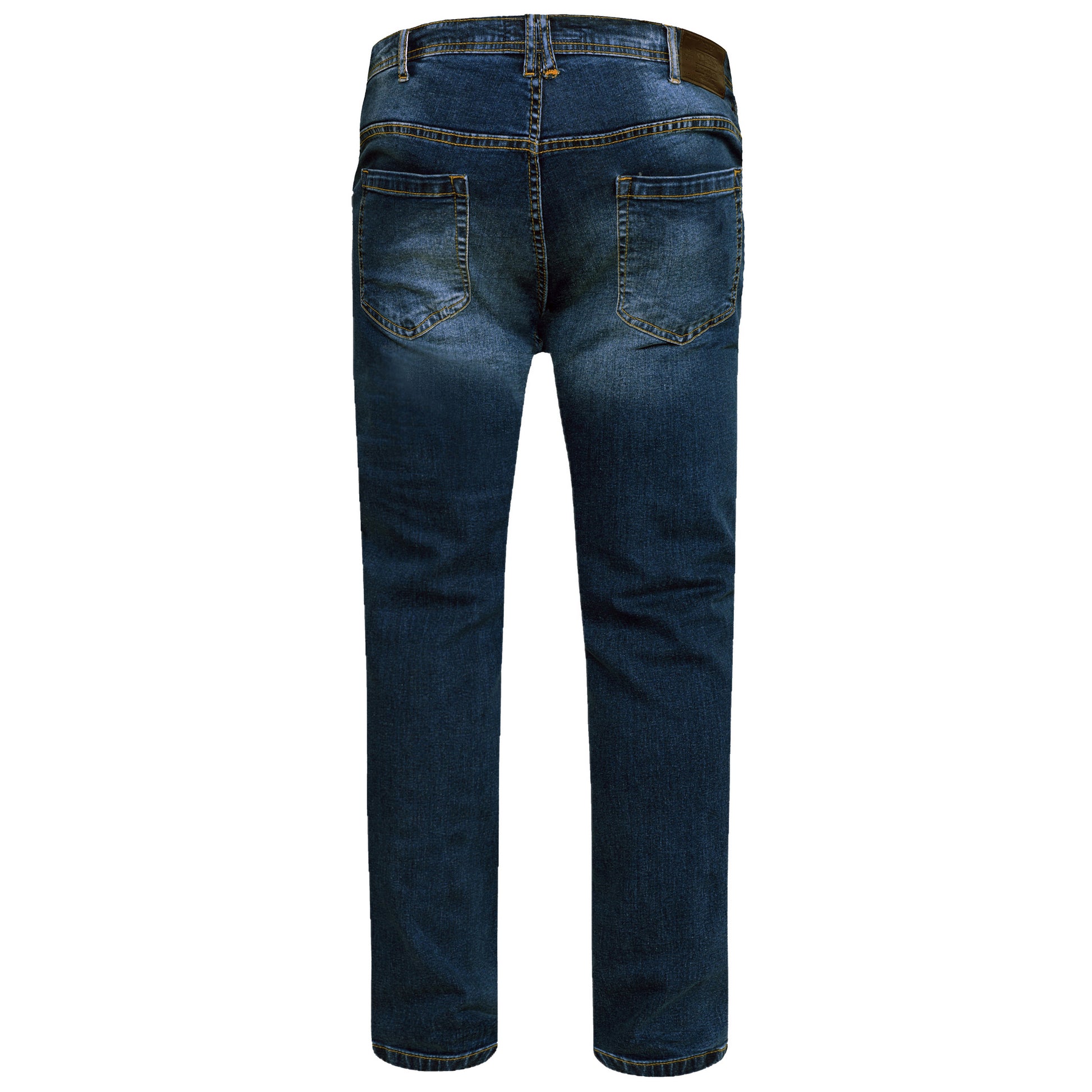 Dark Blue - Back - Duke Mens D555 Ambrose Stretch Tapered Kingsize Jeans