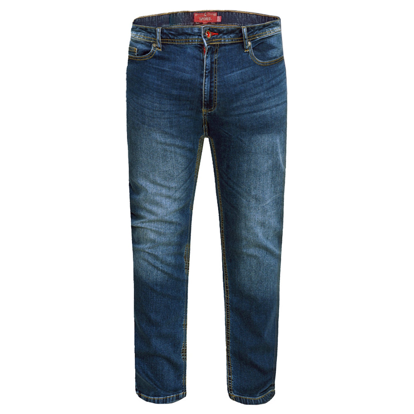 Dark Blue - Front - Duke Mens D555 Ambrose Stretch Tapered Kingsize Jeans