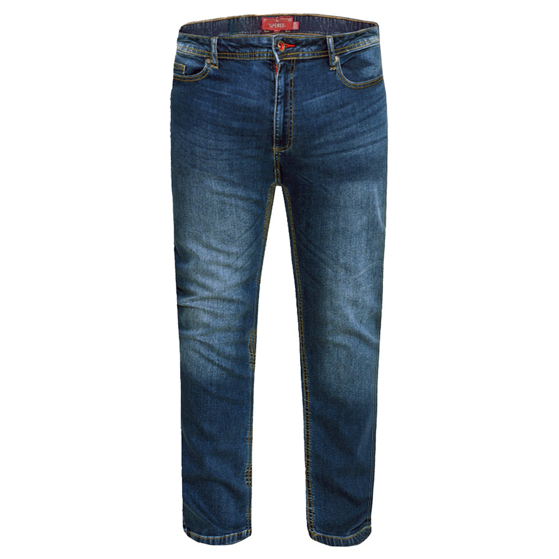 Dark Blue - Front - Duke Mens D555 Ambrose Stretch Tapered Kingsize Jeans