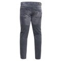 Grey Stonewash - Back - D555 Mens Benson King Size Tapered Fit Stretch Jeans