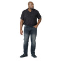 Grey Stonewash - Side - Duke Mens D555 Benson Stretch Tapered Kingsize Jeans