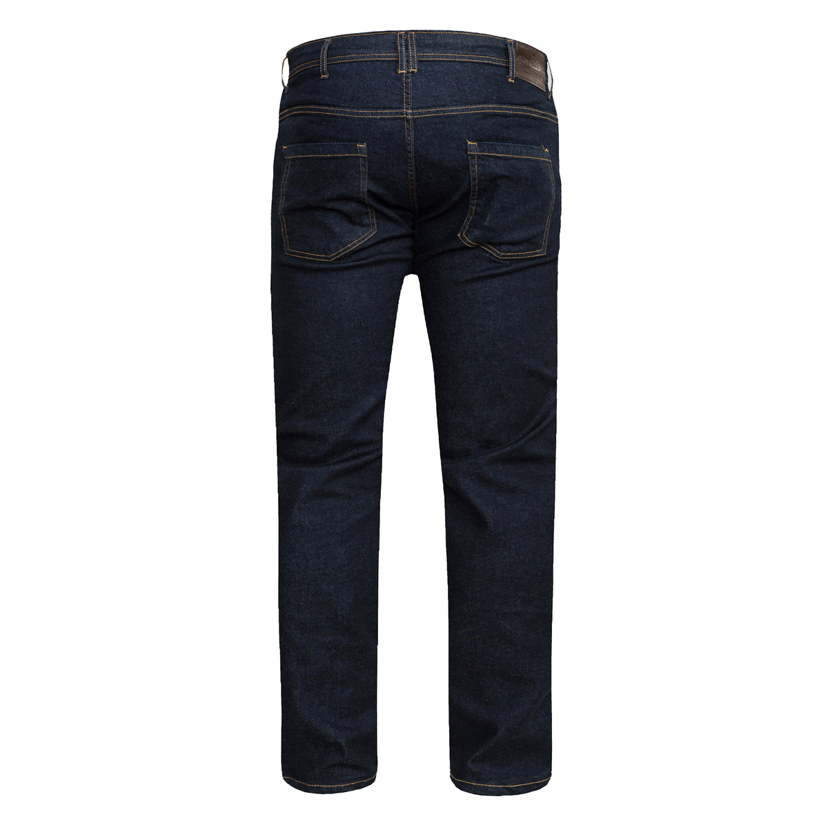 Indigo - Back - Duke Mens D555 Cedric Stretch Tapered Kingsize Jeans