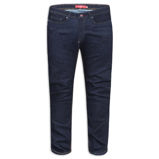 Indigo - Front - Duke Mens D555 Cedric Stretch Tapered Kingsize Jeans