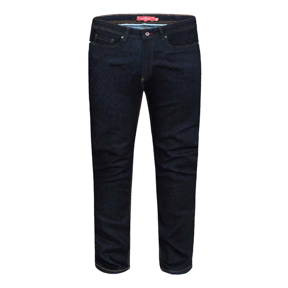 Indigo - Front - Duke Mens D555 Cedric Stretch Tapered Kingsize Jeans