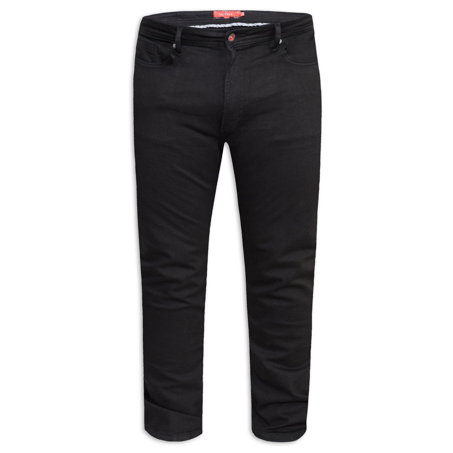 Black - Front - Duke Mens D555 Claude Stretch Tapered Stretch Kingsize Jeans