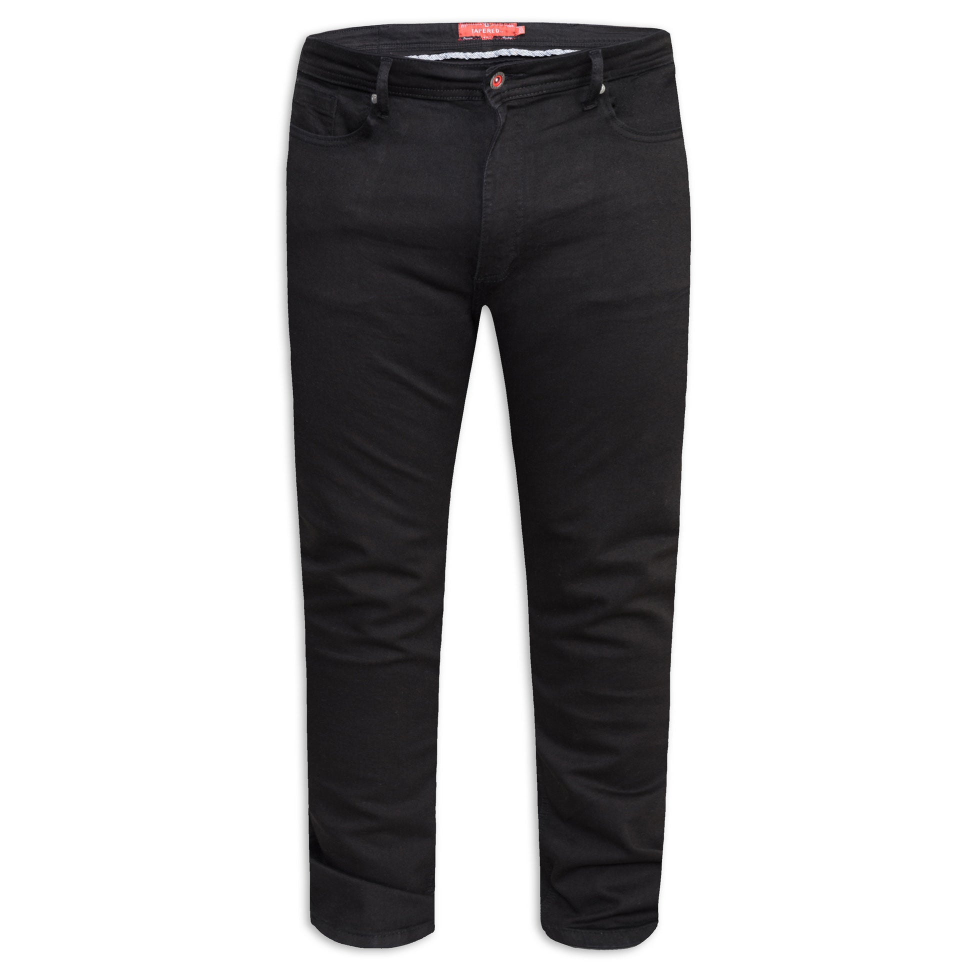 Black - Front - Duke Mens D555 Claude Stretch Tapered Stretch Kingsize Jeans