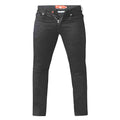Black - Front - D555 Mens Claude King Size Tapered Fit Stretch Jeans