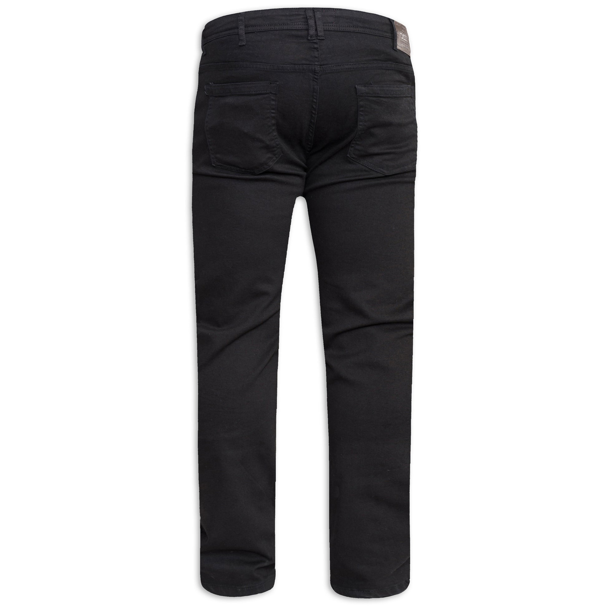 Black - Back - Duke Mens D555 Claude Stretch Tapered Stretch Kingsize Jeans