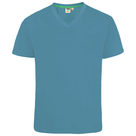 Teal - Front - Duke Mens D555 Signature Kingsize T-Shirt