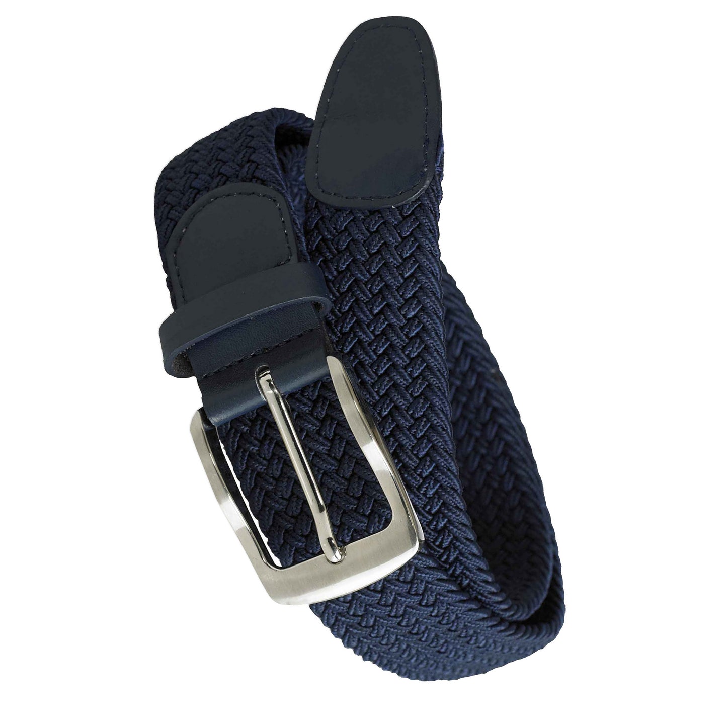 Navy - Back - Duke D555 Dani Braided Stretch Belt