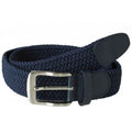 Navy - Back - D555 Mens Dani King Size Stretch Braided Belt