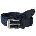 Navy - Back - Duke Mens Dani King Size Stretch Braided Belt