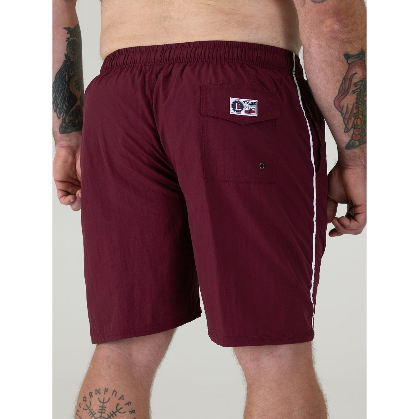Burgundy - Pack Shot - Duke Mens D555 Yarrow Kingsize Swim Shorts