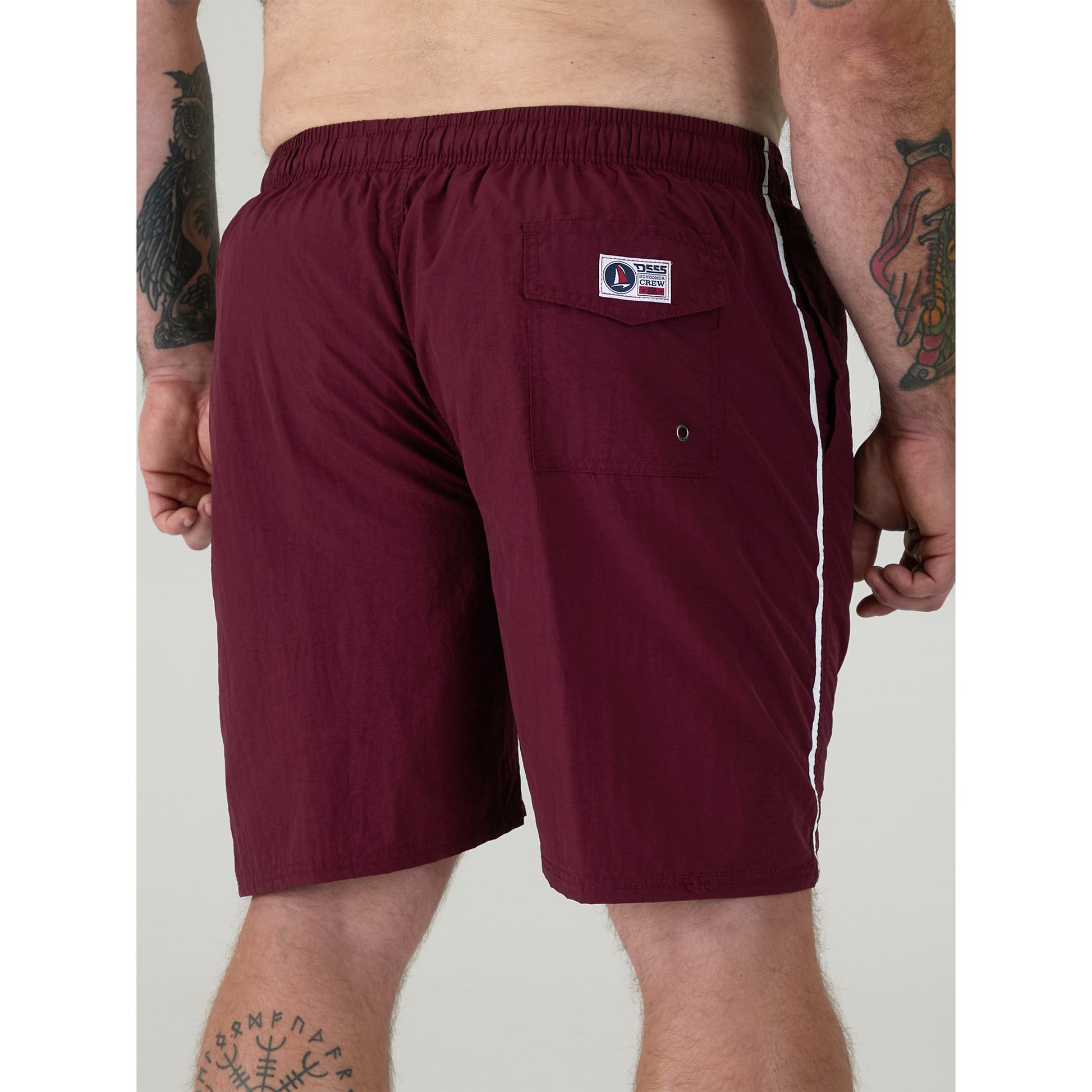 Burgundy - Pack Shot - Duke Mens D555 Yarrow Kingsize Swim Shorts
