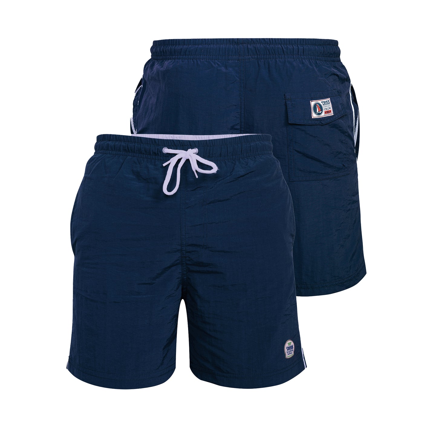 Navy - Side - Duke Mens D555 Yarrow Kingsize Swim Shorts