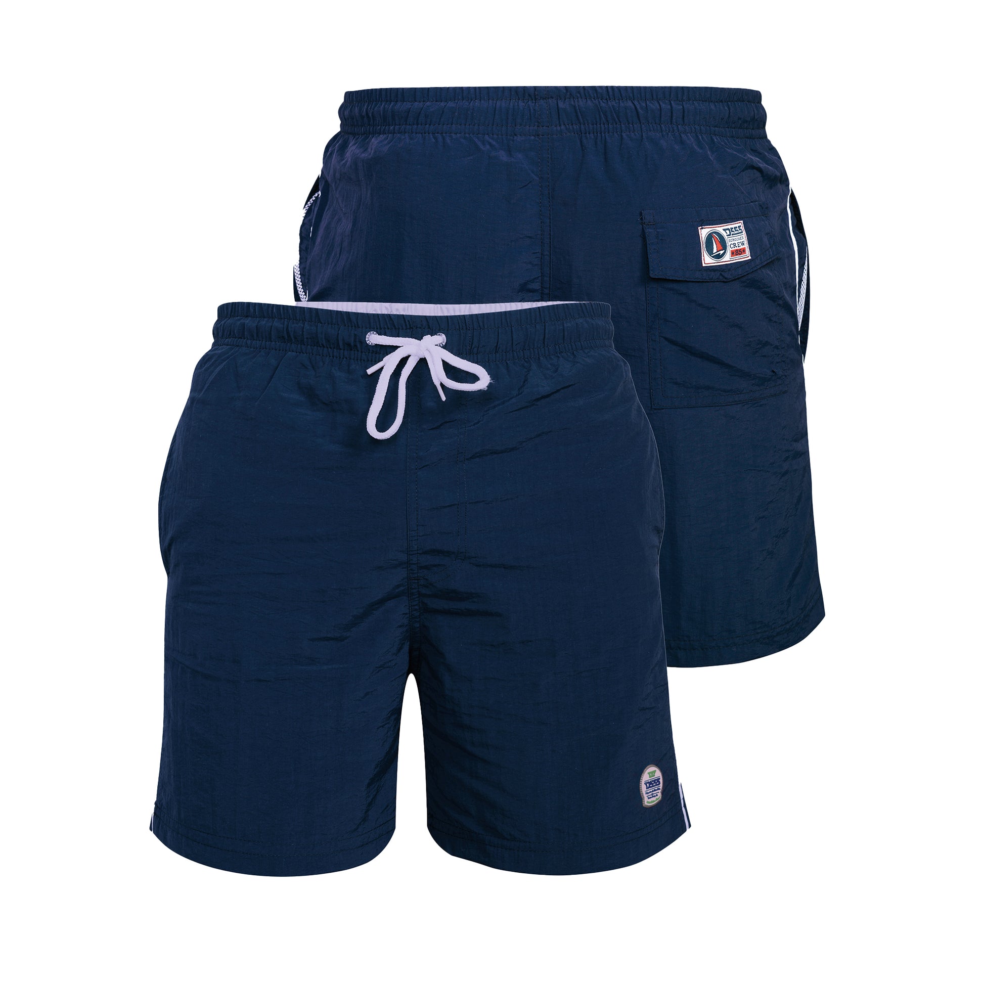 Navy - Side - Duke Mens D555 Yarrow Kingsize Swim Shorts