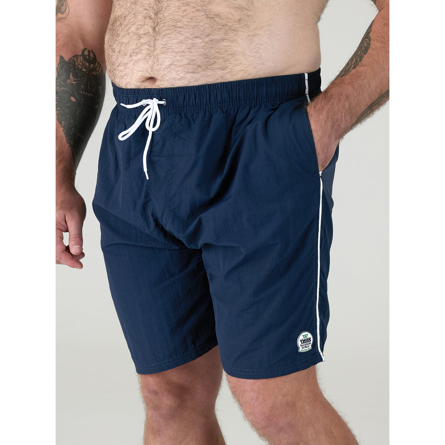 Navy - Pack Shot - Duke Mens D555 Yarrow Kingsize Swim Shorts