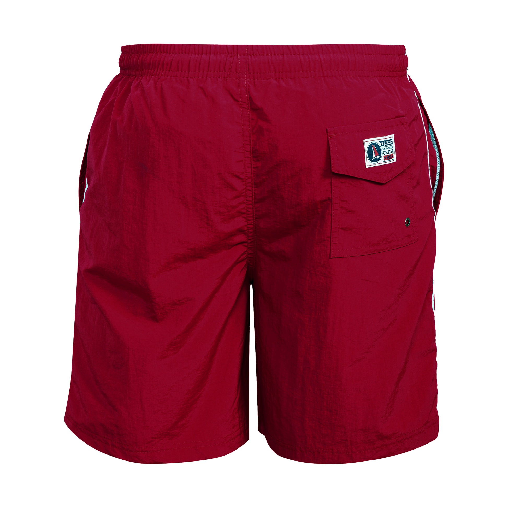 Red - Back - Duke Mens D555 Yarrow Kingsize Swim Shorts