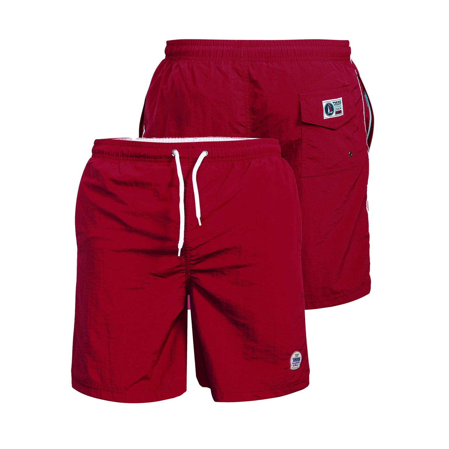 Red - Side - Duke Mens D555 Yarrow Kingsize Swim Shorts