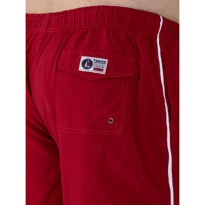 Red - Close up - Duke Mens D555 Yarrow Kingsize Swim Shorts