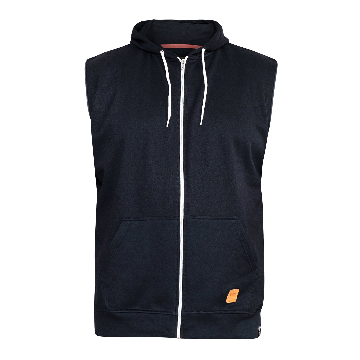 Navy - Front - Duke Mens D555 Blake Kingsize Sleeveless Full Zip Hoodie