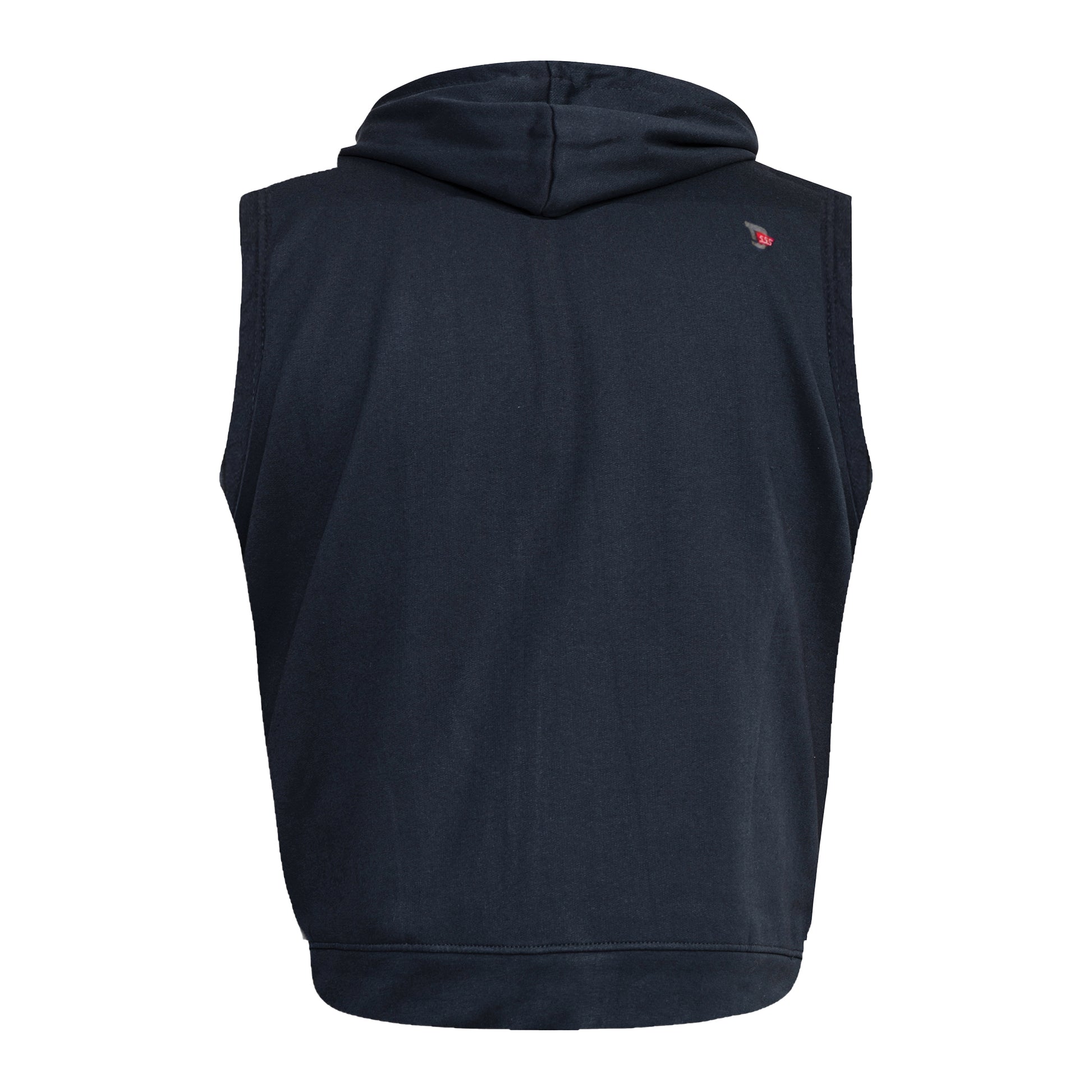 Navy - Back - Duke Mens D555 Blake Kingsize Sleeveless Full Zip Hoodie