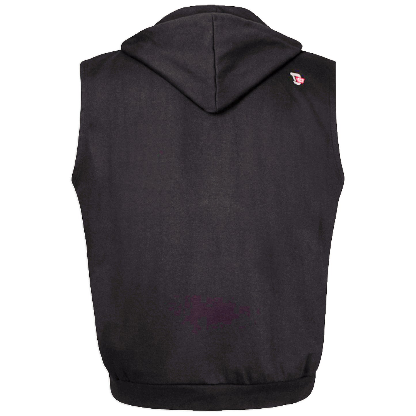 Black - Back - Duke Mens D555 Blake Kingsize Sleeveless Full Zip Hoodie