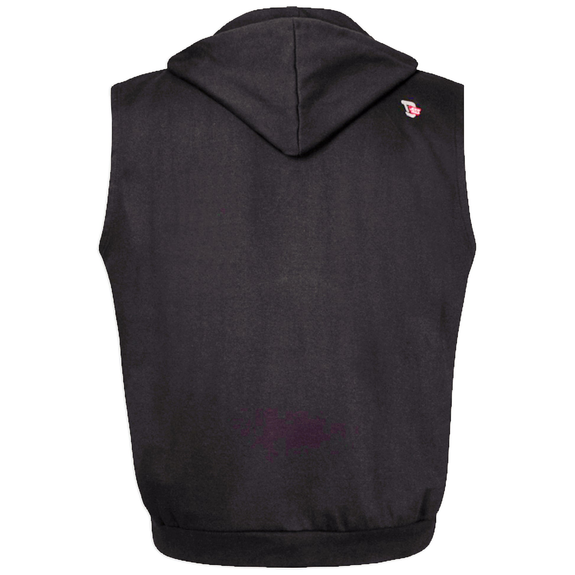 Black - Back - Duke Mens D555 Blake Kingsize Sleeveless Full Zip Hoodie
