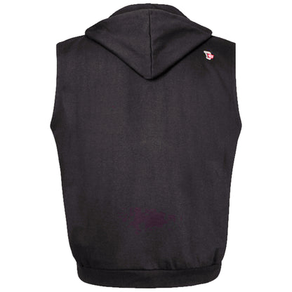 Black - Back - Duke Mens D555 Blake Kingsize Sleeveless Full Zip Hoodie