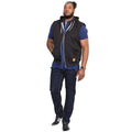 Black - Side - Duke Mens D555 Blake Kingsize Sleeveless Full Zip Hoodie