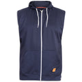 Navy - Front - Duke Mens D555 Blake Kingsize Sleeveless Full Zip Hoodie